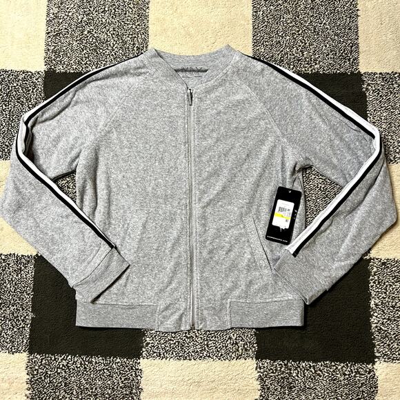NWT Marc New York performance gray full zip up crew neck sweater womens medium - Picture 1 of 10